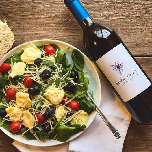 Bella mente pinot grigio paired with antipasto